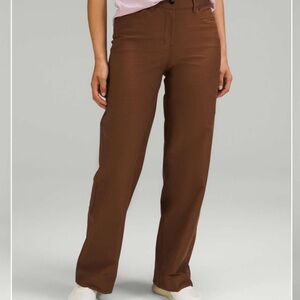 Lululemon Sleek 5 pocket Wide leg pants Brown 27